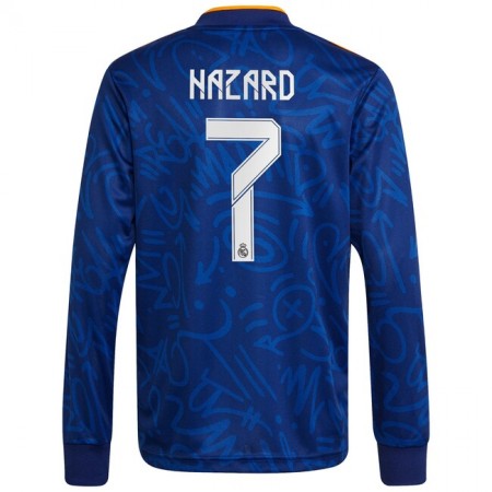 Real Madrid Eden Hazard 7 Drugi Nogometni Dres 2021-2022 Dugim Rukavima